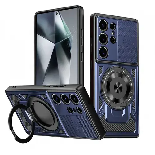 Husa pentru Oppo Reno14 FS 5G / Reno14 F, Techsuit, RuggedCam, Albastra