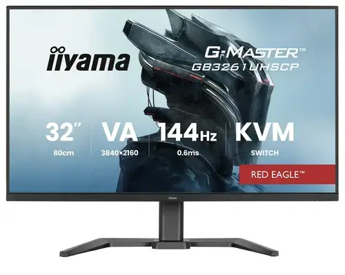 Monitor Gaming VA LED 31.5inch GB3261UHSCP-B1, UHD (3840 x 2160), HDMI, DisplayPort, Boxe, Pivot, 144 Hz, 0.6 ms (Negru)