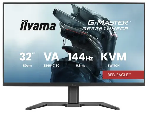 Monitor Gaming VA LED 31.5inch GB3261UHSCP-B1, UHD (3840 x 2160), HDMI, DisplayPort, Boxe, Pivot, 144 Hz, 0.6 ms (Negru)