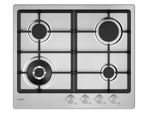 Plita incorporabila CANDY CHG6BF4WTX, Gaz, 4 arzatoare, Wok, Aprindere electrica, 60cm (Inox)
