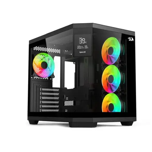 Carcasa Gaming Redragon Vision, Middle Tower, Fara sursa (Negru)