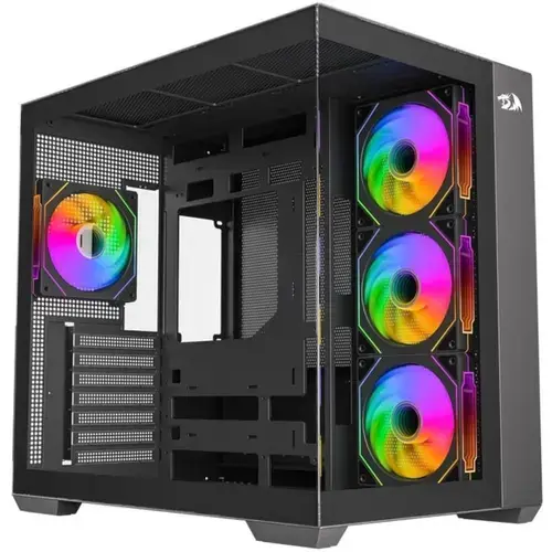 Carcasa Redragon Evo, iluminare aRGB, tMiddle Tower, Fara sursa (Negru)