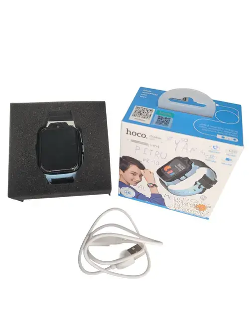 Smartwatch HOCO Y104 Kids Call, Ecran HD 1.69inch, Camera 8MP, GPS, Wi-Fi, IP65, 4G microSIM (Albastru/Negru)