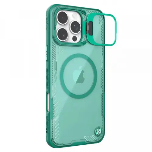 Husa MagSafe pentru Apple iPhone 16 Pro, Nillkin, Iceblade Prop (with Camera Cutout), Verde