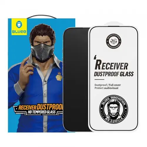 Folie de protectie Ecran Blueo Anti-Dust HD pentru Apple iPhone 16 Plus / 15 Plus, Sticla Securizata, Full Glue