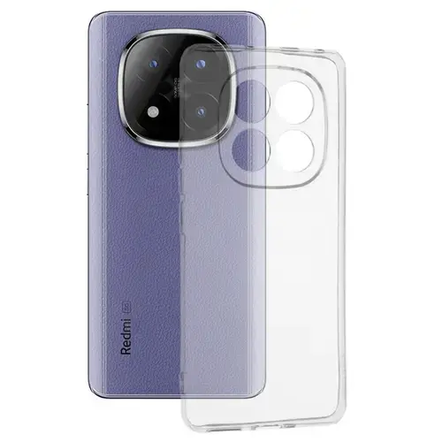 Husa Protectie Spate Lemontti LEMHSCXRN14PRT, Silicon Clear pentru Xiaomi Redmi Note 14 Pro+ 5G (Transparent)