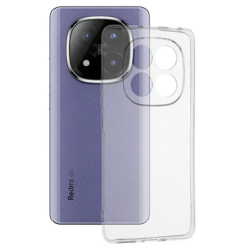 Husa Protectie Spate Lemontti LEMHSCXRN14PRT, Silicon Clear pentru Xiaomi Redmi Note 14 Pro+ 5G (Transparent)