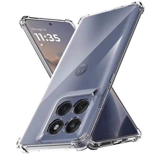 Husa Protectie Spate Lemontti LEMHSCSMEG60T Shockproof Clear Silicon pentru Motorola Edge 60 / Edge 60 Fusion (Transparent)