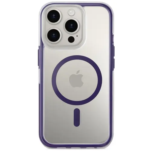 Husa Protectie Spate Lemontti LEMHABMIXVIPMV Air Bumper MagSafe pentru Apple iPhone 16 Pro (Mov)
