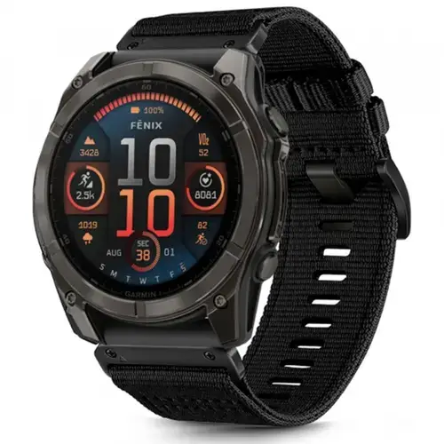 Curea Techsuit W070 pentru Garmin Watch Fenix / Forerunner / Approach Series, 22mm, Negru