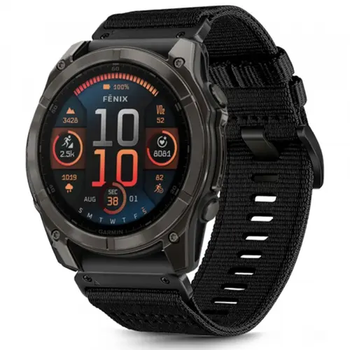 Curea Techsuit W070 pentru Garmin Watch Fenix / Forerunner / Approach Series, 22mm, Negru