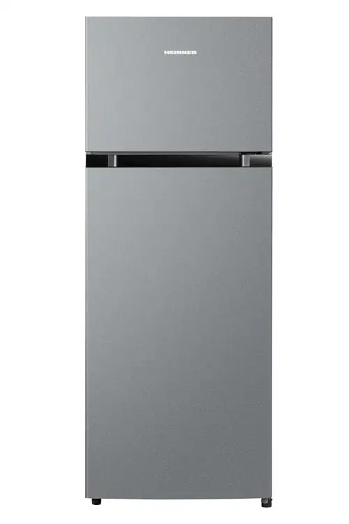 Frigider cu 2 usi HEINNER HF-M24ESE++, 204 l, Clasa E, Lumina LED, H 143 cm (Argintiu)