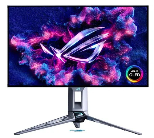 Monitor Gaming OLED Asus 27inch PG27AQWP-W, QHD (2560 x 1440), HDMI, DisplayPort, Pivot, 540 Hz, 0.02 ms (Negru)