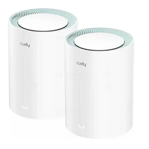 Router Wireless Cudy M1300, 2-pack, AC1200 Dual Band, 2.4/5 GHz, 300 - 867 Mbps (Alb)