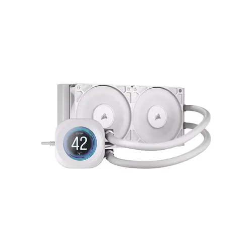 Cooler CPU Corsair Nautilus 240 RS LCD, 2x120mm, 420-2100rpm (Alb)