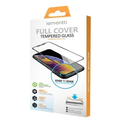 Folie Sticla Lemontti LEMFSCIXVIIPRN Full Fit pentru Apple iPhone 17 / iPhone 17 Pro / 16 Pro (Transparent/Negru)