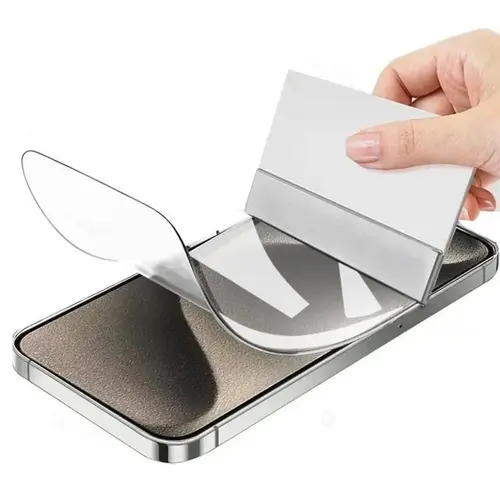 Folie Silicon Lemontti LEMFSRMIXVII 3D Self-Repair Matte pentru Apple iPhone 17 (Transparent)