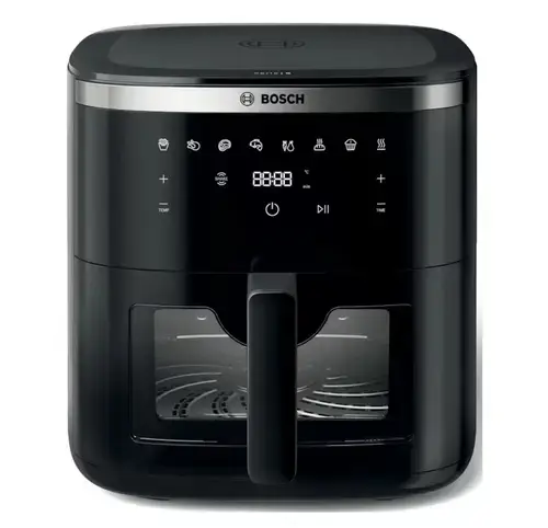 Friteuza cu aer cald Bosch MAFS2671B, 1800 W, 7.2l, 7 programe, Termostat reglabil, Fereastra vizualizare (Negru)
