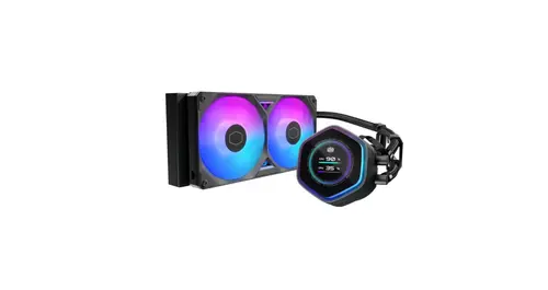 Cooler CPU CoolerMaster MasterLiquid 240 Atmos II LCD, aRGB, 2 x 120 mm (Negru)
