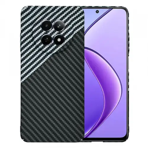 Husa Techsuit Carbonite FiberShell pentru Realme 12x / 12,  Negru/Gri