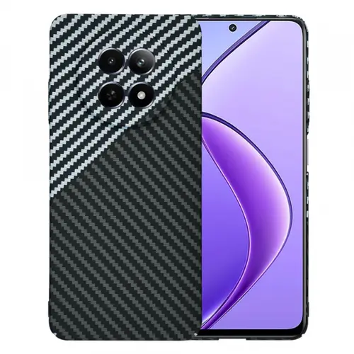 Husa Techsuit Carbonite FiberShell pentru Realme 12x / 12,  Negru/Gri