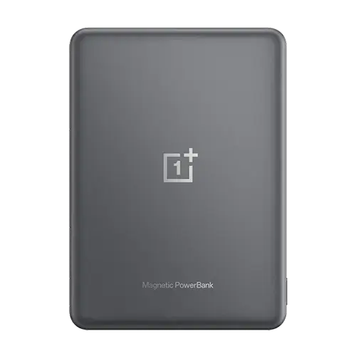 Acumulator extern OnePlus Slim Magnetic, 5000mAh, Wireless, Android/iOS, 10W/7.5W, Indicator LED, Control al temperaturii NTC, Aluminiu (Gri)