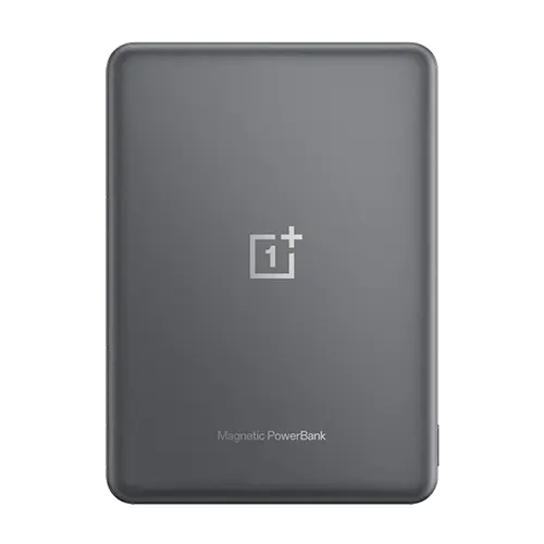 Acumulator extern OnePlus Slim Magnetic, 5000mAh, Wireless, Android/iOS, 10W/7.5W, Indicator LED, Control al temperaturii NTC, Aluminiu (Gri)