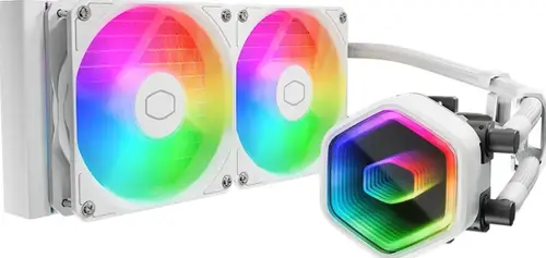 Cooler CPU CoolerMaster MasterLiquid 240 Core II, aRGB, 2 x 120 mm, 650 - 1750 RPM (Alb)