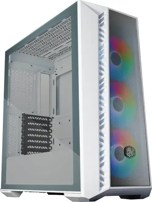 Carcasa CoolerMaster MasterBox 520 Mesh, aRGB, Fara Sursa, Mddile Tower (Alb)