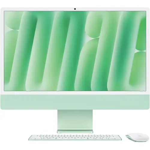 All In One PC Apple iMac 24inch (2024), Procesor Apple M4, 8 nuclee CPU si 8 nuclee GPU, 24inch, Retina 4.5K, 16GB, 1TB SSD, macOS, Layout INT, Manual RO (Verde)