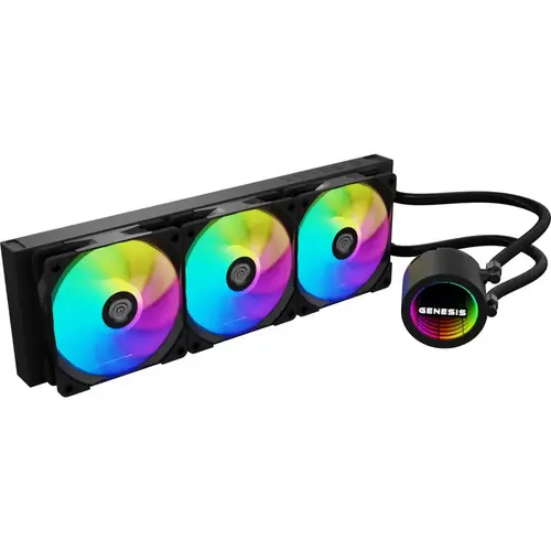 Cooler CPU Genesis Hydria 360, 120mm, aRGB, 500 - 1550rpm (Negru)