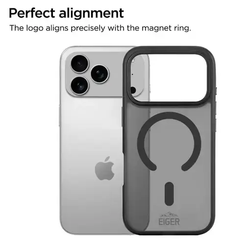 Husa Protectie Spate Eiger EGCA00907 Blizzard Magsafe GRS pentru Apple iPhone 17 Pro Max (Negru)