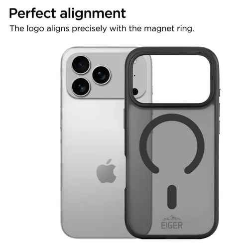 Husa Protectie Spate Eiger EGCA00907 Blizzard Magsafe GRS pentru Apple iPhone 17 Pro Max (Negru)