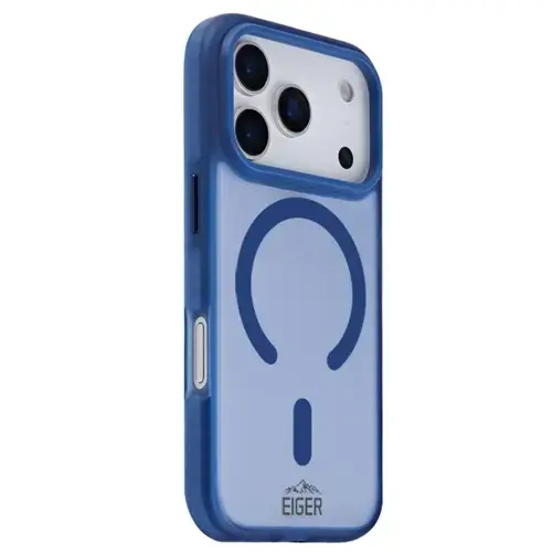 Husa Protectie Spate Eiger EGCA00914 Blizzard Magsafe GRS pentru Apple iPhone 17 Pro (Albastru)