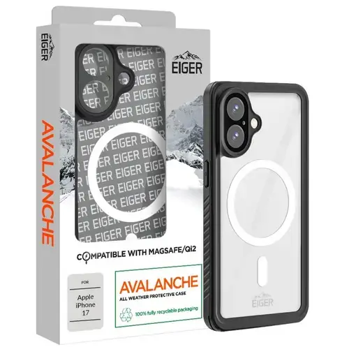 Husa Protectie Spate Eiger EGCA00944 Avalanche Magsafe pentru Apple iPhone 17 (Negru)