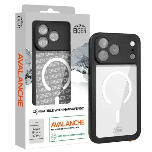 Husa Protectie Spate Eiger EGCA00946 Avalanche Magsafe pentru Apple iPhone 17 Pro (Negru)