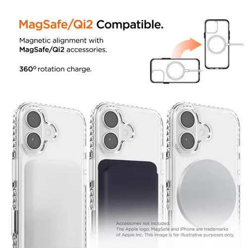 Husa Protectie Spate Eiger EGCA00884 Ice Grip Magsafe GRS pentru Apple iPhone 17 (Transparent)
