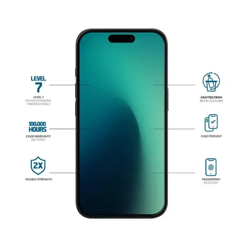 Folie Sticla Eiger EGSP01063 3D Mountain Glass GRS pentru Apple iPhone Air (Transparent)