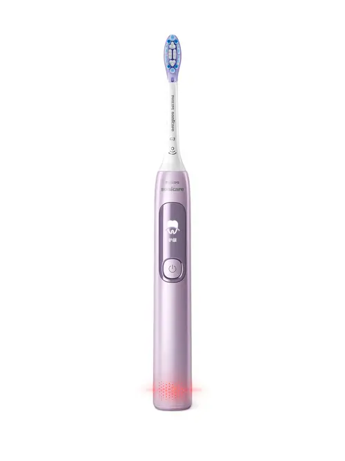 Periuta de dinti electrica Philips Sonicare HX3792/12, cu display, 5 moduri de periere, senzor de presiune vizual, o intensitate, contine: un capat de periere G3 Gum Care, un incarcator, aspect metalic (Roz)
