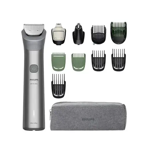 Aparat de Tuns Multifunctional 11 in 1 Philips Series 5000 Series MG5941/15, Acumulator, Autonomie 120 min (Argintiu)