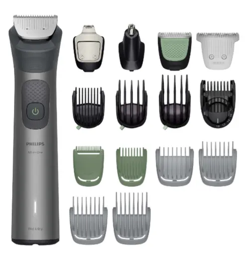 Aparat de tuns multifunctional 17 in 1 Philips Seria 7000 MG7951/15, acumulator, autonomie 120 min (Gri)