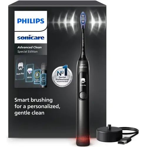 Periuta de dinti electrica Philips Sonicare HX3792/11, cu display, 5 moduri de periere, senzor de presiune vizual, o intensitate, contine: un capat de periere G3 Gum Care, un incarcator (Negru)