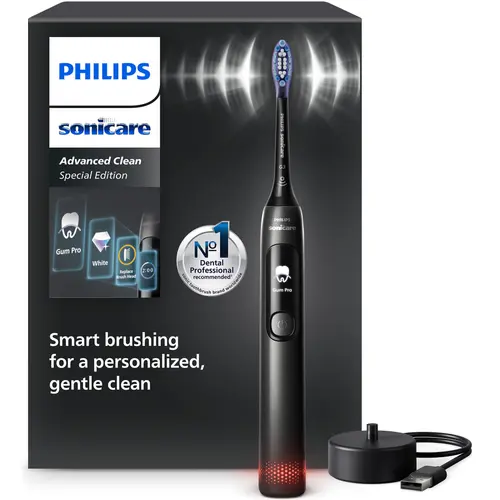 Periuta de dinti electrica Philips Sonicare HX3792/11, cu display, 5 moduri de periere, senzor de presiune vizual, o intensitate, contine: un capat de periere G3 Gum Care, un incarcator (Negru)
