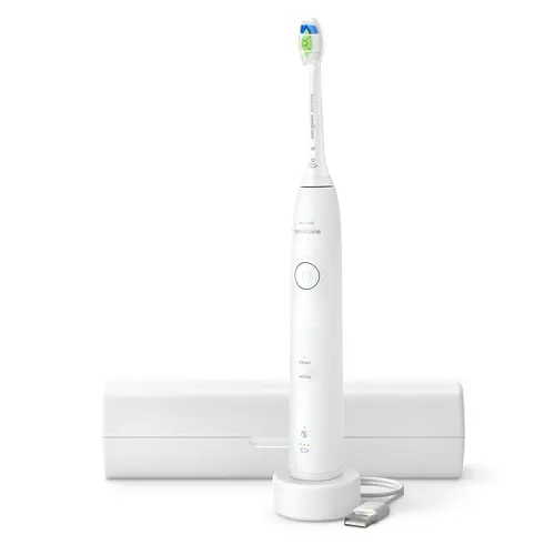 Periuta de dinti electrica Philips Sonicare HX7110/02, 62.000 miscari/minut, Autonomie 21 zile, toc transport (Alb)
