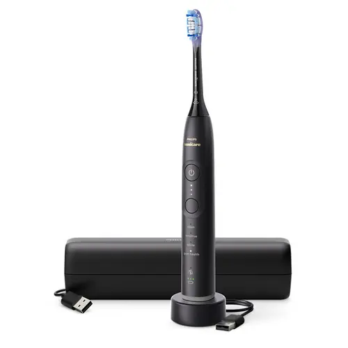 Periuta de dinti electrica Philips Sonicare HX7421/01, 3 viteze, 4 programe, 62.000 miscari/minut, Autonomie 504 ore, Bluetooth (Negru)