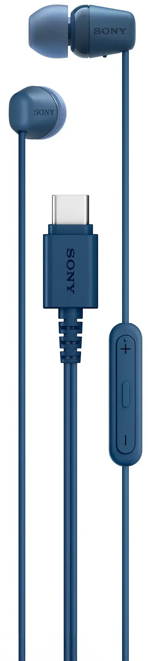Casti Stereo In-Ear Sony IER‑EX15CL, USB Type-C, Microfon (Albastru)