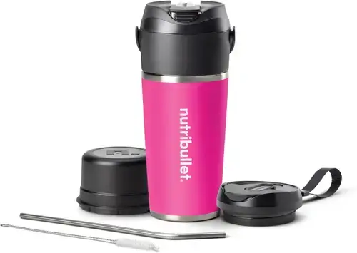Blender portabil NUTRIBULLET FLIP NBP016MA, 0.59 l, 1 treapta viteza, USB-C (Magenta)