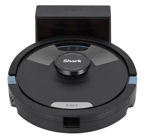 Aspirator robot Shark Matrix Plus 2-in-1 RV2620WDEU, 650 W, Autonomie 110 minute, Recipient statie colectare 1.8 l, Recipient colectare 0.3 l, Functie Self-Empty, Sonic mop, CleanEdge Detect (Negru)