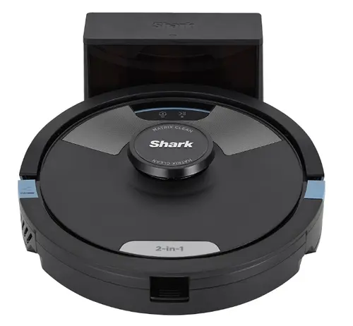 Aspirator robot Shark Matrix Plus 2-in-1 RV2620WDEU, 650 W, Autonomie 110 minute, Recipient statie colectare 1.8 l, Recipient colectare 0.3 l, Functie Self-Empty, Sonic mop, CleanEdge Detect (Negru)