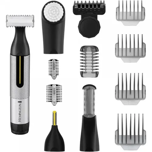 Aparat de tuns Remington Omniblade Multi PRO HG5000, Acumulator, Autonomie 60 minute, Micro Trimmer, Pieptan ajustabil, Rezistent la apa (Negru)